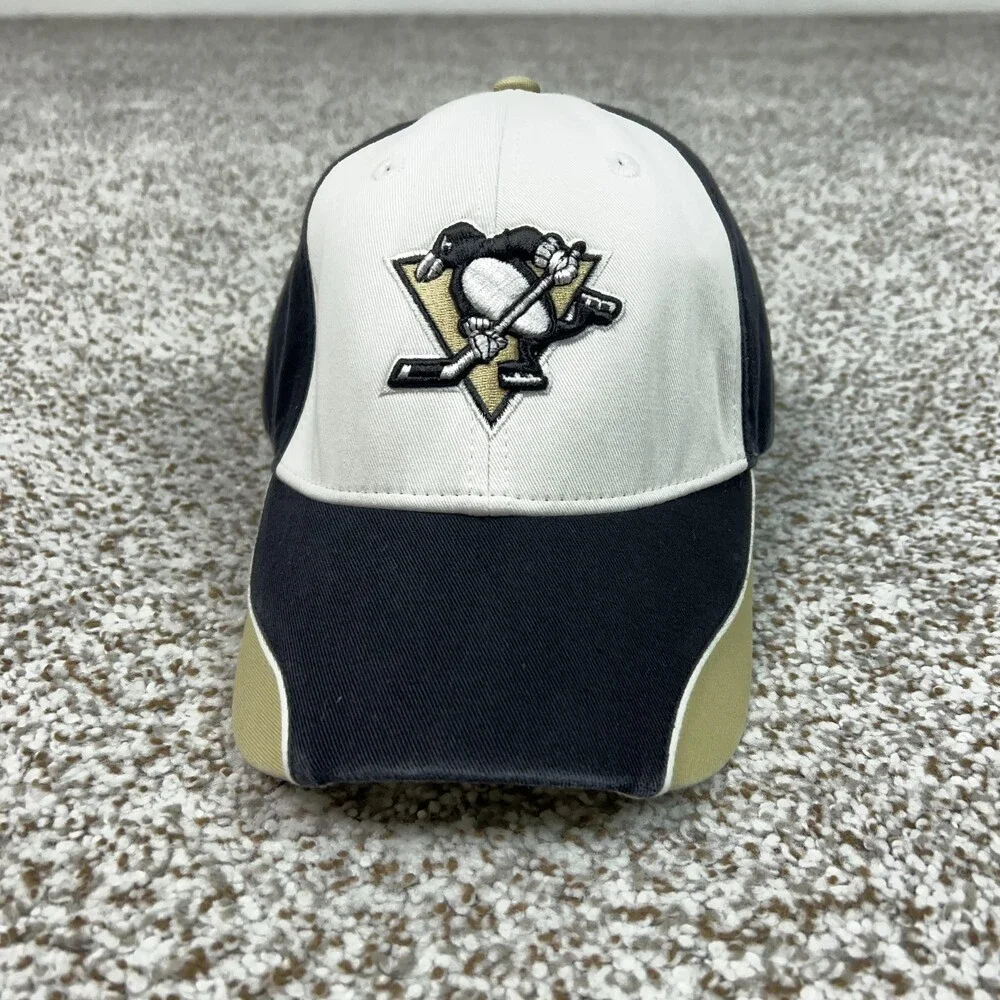 Pittsburgh Penguins‎ Hat Cap Strap Back Mens One Size Black Gold NHL Hockey